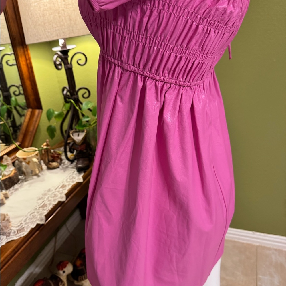 TCEC Vibrant Pink Gathered Dress - Picture 9 of 17